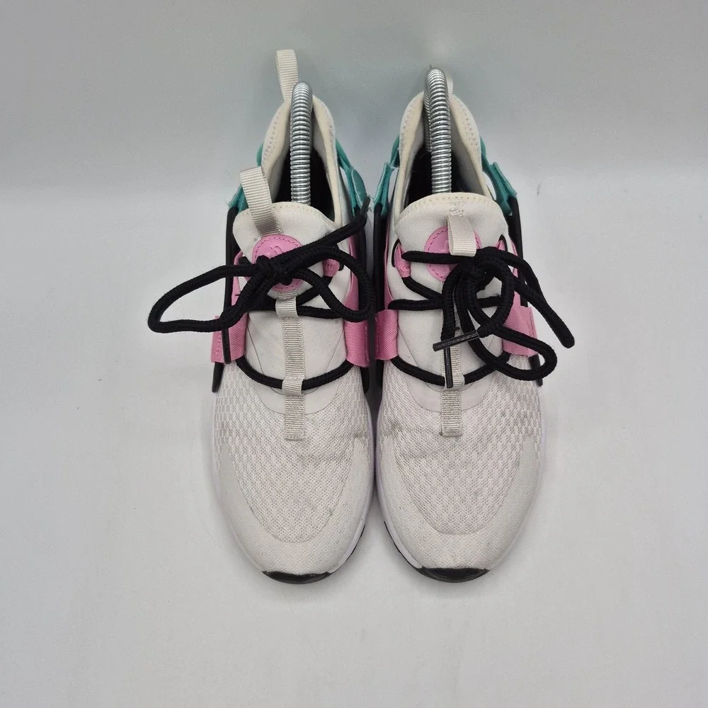 Nike Air Huarache City Low‎ Shoes Womens Size 6 White Pink Teal Black AH6804-014